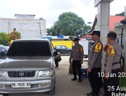 Jaga Rasa Aman Warga, Polsek Bagan Sinembah Patroli Kolam Renang, SPBU, dan Perbankan