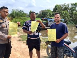 Polsek Pujud Gencarkan Patroli dan Sosialisasi Larangan Karhutla di Kasang Bangsawan