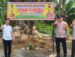 Polsek TPTM Pasang Spanduk Larangan Karhutla, Narkoba, hingga Cegah Ninja Sawit