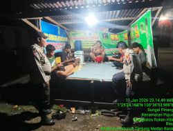 Polsek Pujud Giatkan Patroli Sambang dan Sosialisasi Satkamling di Sungai Pinang