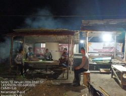 Polsek Pujud Laksanakan Patroli Sambang dan Sosialisasi Satkamling di Sungai Pinang