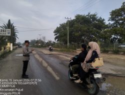 Strong Point Pagi Polsek Pujud Ciptakan Lalu Lintas Aman dan Lancar