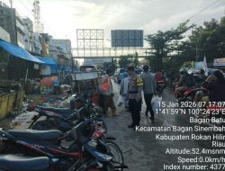 Polsek Bagan Sinembah Pastikan Keamanan Lalu Lintas Lewat Strong Point Pagi