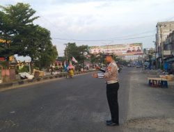 PERSONEL POLSEK BAGAN SINEMBAH LAKSANAKAN PENGAWASAN LALU LINTAS SEBAGAI BAGIAN KEGIATAN STRONG POINT PAGI