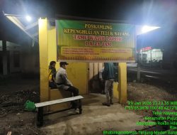 Polsek Pujud Lakukan Pengecekan Pos Siskamling di Teluk Nayang