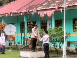 Polsek Tanah Putih Tanjung Melawan Jadi Pembina Upacara di MTs Zun Nuroini