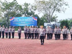 Polres Rokan Hilir Resmi Terapkan Penggunaan Tanjak dan Selempang dalam Apel Perdana