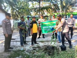 Polsek TPTM Giatkan Penghijauan Program Green Policing Kapolda Riau