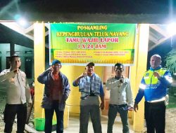 Polsek Pujud Lakukan Pengecekan Pos Siskamling di Dua Kepenghuluan
