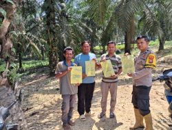 Polsek Pujud Gelar Patroli dan Sosialisasi Larangan Pembakaran Hutan dan Lahan di Kasang Bangsawan