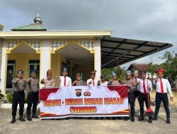 POLRES ROKAN HILIR LAKSANAKAN PROGRAM BERUBAH, BERSIH-BERSIH RUMAH IBADAH DI BULAN SUCI RAMADHAN 1447 H
