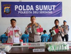 Ungkap Kasus Narkoba Kapolresta Deli Serdang Pimpin Press Release Dua Bulan Terakhir