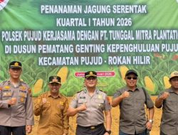 Polsek Pujud Tanam Jagung Serentak Kuartal I 2026, Dukung Ketahanan Pangan Program Asta Cita Presiden