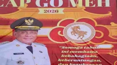 Baliho Cap Go Meh Bupati Rohil Tanpa Wakil Tuai Sorotan, Diskominfotiks Beri Klarifikasi