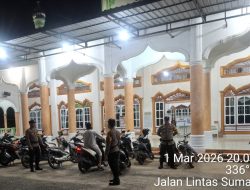 Polsek Bagan Sinembah Laksanakan Pengamanan Sholat Tarawih, Situasi Berjalan Aman dan Kondusif