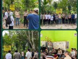 Sat Binmas Polres Muara Enim Survei Lokasi Bantuan Mesin Pengering Jagung di Desa Karang Endah