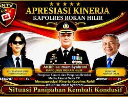 Jajaran Redaksi Media Akurat News TV Apresiasi Kinerja Kapolres Rohil, Situasi di Panipahan Kembali Kondusif