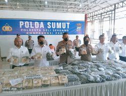 Polresta Deli Serdang Bongkar Jaringan Narkoba Internasional di Pintu Tol Lubuk Pakam, Barang Bukti Senilai Rp 57 Miliar Disita