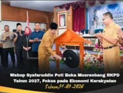 Wabup Syafaruddin Poti Buka Musrenbang RKPD Tahun 2027, Fokus pada Ekonomi Kerakyatan