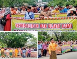 Tuntut Hak Ulayat dan Keadilan Hukum, Ribuan Warga Adat Rantau Kasai Aksi Damai