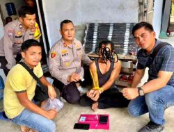 Polsek Pujud Tangkap Seorang Residivis, Simpan Sabu 1,27 Gram Sabu
