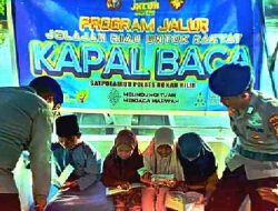 Sat Polairud Rohil Bangun Budaya Membaca Anak Pesisir Lewat Program JALUR