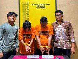 Satres Narkoba Polres Rohil Tangkap Dua Tersangka, Sita Sabu 4,62 Gram