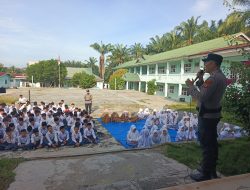 POLSEK BAGAN SINEMBAH GELAR SOSIALISASI BAHAYA NARKOBA DAN KENAKALAN REMAJA DI MA/MTS AL-USMANIYAH BAGAN BATU