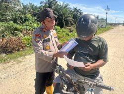 Polres Rokan Hilir Gencarkan Himbauan dan Sosialisasi Pencegahan Karhutla serta Sosialisasi Layanan Call Center 110
