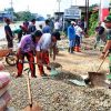 PAC PP Bangko Pusako Bersama Koramil 05 Perbaiki Akses Jalan Rusak Menuju ke Sekolah 