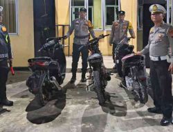 Tak Beri Ruang Balap Liar, Kapolsek Bagan Sinembah Sita Tiga Motor Tanpa Nopol