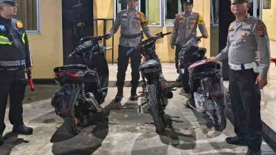 Tak Beri Ruang Balap Liar, Kapolsek Bagan Sinembah Sita Tiga Motor Tanpa Nopol