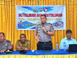 Kapolsek Pujud AKP Boy Setiawan Sosialisasikan Bahaya Narkoba kepada Siswa SMAN 1 Pujud
