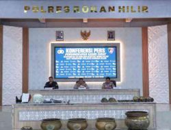 Polres Rohil Ringkus Tiga Pelaku Pencurian Hiolo Kelenteng Hai Cuking