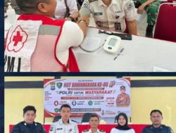 Lapas Pasir Pangaraian Ikuti Baktikes Donor Darah dalam Rangka HUT Bhayangkara ke-80