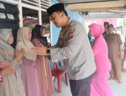 Wujud Kepedulian, Kapolres langkat Berikan Tali Asih Kepada Istri Personel Polri Yang Suaminya Telah Meninggal Dunia