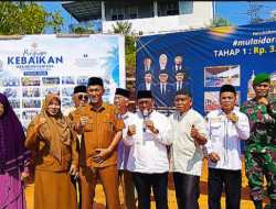 Peletakan Batu Pertama Pembangunan Masjid Dirgantara Barakna Haulah di Rantau Utara