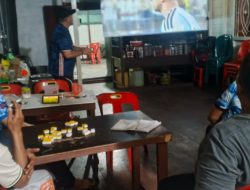 Nobar Piala Dunia 2026, Kapolsek Panipahan Pererat Silaturahmi dan Sampaikan Pesan Kamtibmas
