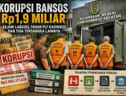 Korupsi Bansos Rp1,9 Miliar,  Kejari Labusel Tahan Plt Kadinsos dan Tiga Tersangka Lainnya 