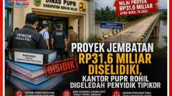 Proyek Jembatan Rp31,6 Miliar Diselidiki, Kantor PUPR Rohil Digeledah Penyidik Tipikor