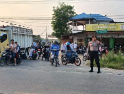 Strong Point Pagi Polsek Bukit Kapur, Arus Lalu Lintas Lancar dan Pengendara Tertib
