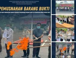 Lapas Pasir Pangarayan Hadiri Kegiatan Pemusnahan Barang Bukti di Kejaksaan Negeri Rokan Hulu