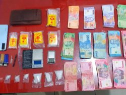 Polsek Ujung Batu Gagalkan Transaksi Sabu, Sita Uang Tunai Rp10,4 Juta dan Barang Bukti 45,84 Gram