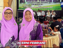Hj Erni Febriani Hadiri Silaturahmi Rutin Jamaah Haji KNO Kloter 19 Tahun 2025 di Aek Nabara
