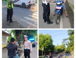 Himbauan Tertib Lalu Lintas Disampaikan Personel Satlantas Polres Langkat Dan Pengaturan Lalu Lintas Pagi