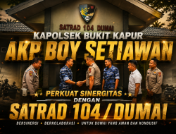 Kapolsek Bukit Kapur Perkuat Sinergitas dengan Satrad 104/Dumai, Bahas Kamtibmas dan Antisipasi Karhutla