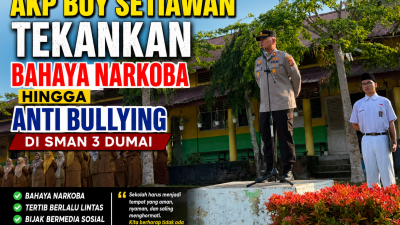 Kapolsek Bukit Kapur Jadi Pembina Upacara di SMAN 3 Dumai, Tekankan Bahaya Narkoba hingga Anti-Bullying