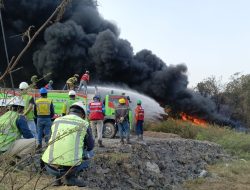 Api Membesar di Area Eks Workshop Banko Pit 2, Polsek Lawang Kidul Terus Dalami Penyebab Kebakaran