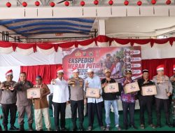 Ekspedisi Merah Putih Presisi Polda Riau Hadir di Panipahan, Salurkan Bantuan dan Layanan Kesehatan Gratis. 
