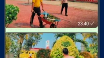 Polsek Bonai Darussalam Gelar Kurve, Percantik Lingkungan Mapolsek Untuk Lingkungan Asri Dan Tingkatkan Kinerja